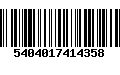 Código de Barras 5404017414358