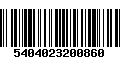 Código de Barras 5404023200860