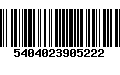 Código de Barras 5404023905222