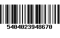 Código de Barras 5404023948670