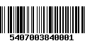 Código de Barras 5407003840001