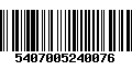 Código de Barras 5407005240076