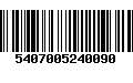 Código de Barras 5407005240090