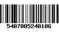 Código de Barras 5407005240106