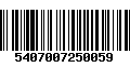 Código de Barras 5407007250059