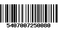 Código de Barras 5407007250080