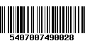 Código de Barras 5407007490028