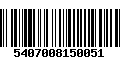 Código de Barras 5407008150051