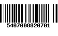 Código de Barras 5407008820701