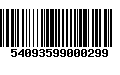 Código de Barras 54093599000299