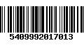 Código de Barras 5409992017013