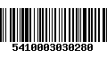 Código de Barras 5410003030280