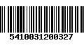 Código de Barras 5410031200327