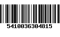 Código de Barras 5410036304815