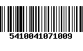 Código de Barras 5410041071009