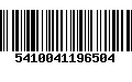 Código de Barras 5410041196504