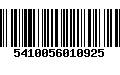 Código de Barras 5410056010925