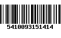 Código de Barras 5410093151414