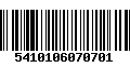 Código de Barras 5410106070701