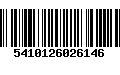 Código de Barras 5410126026146