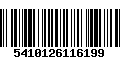 Código de Barras 5410126116199