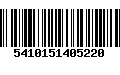 Código de Barras 5410151405220