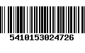 Código de Barras 5410153024726