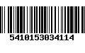 Código de Barras 5410153034114