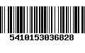 Código de Barras 5410153036828