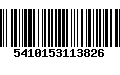 Código de Barras 5410153113826