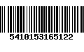 Código de Barras 5410153165122