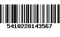 Código de Barras 5410228143567