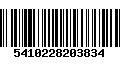 Código de Barras 5410228203834