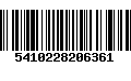 Código de Barras 5410228206361