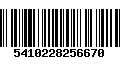 Código de Barras 5410228256670