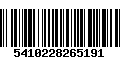 Código de Barras 5410228265191