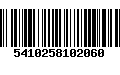 Código de Barras 5410258102060