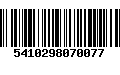 Código de Barras 5410298070077