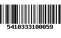 Código de Barras 5410333100059