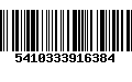 Código de Barras 5410333916384