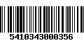 Código de Barras 5410343000356