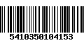 Código de Barras 5410350104153