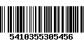 Código de Barras 5410355305456