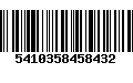 Código de Barras 5410358458432