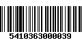 Código de Barras 5410363000039