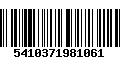 Código de Barras 5410371981061