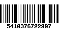 Código de Barras 5410376722997