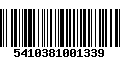 Código de Barras 5410381001339