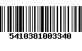 Código de Barras 5410381003340