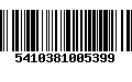 Código de Barras 5410381005399